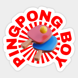 Ping-Pong Boy - Sports Team Pingpong Player Sticker